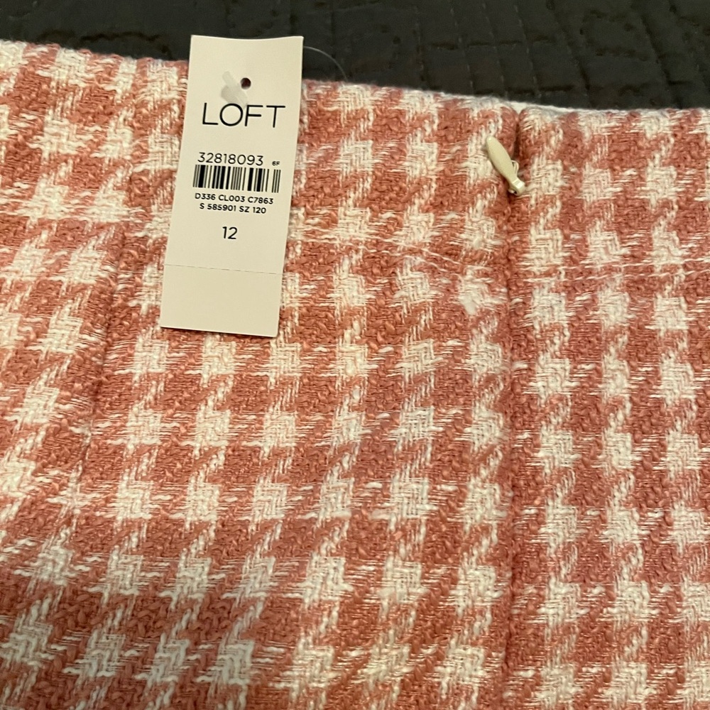 LOFT TWEED POCKET SHIFT SKIRT size 12 - Picture 3 of 6